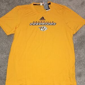 New Killer Nashville Preds Predators NHL Adidas training t shirt L mens stretch
